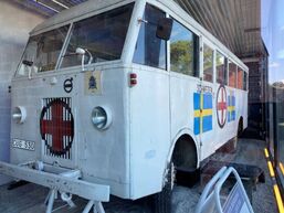 Picture af de hvide busser ved Malmø museum
